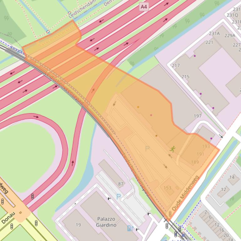 Kaart van postcodegebied 2491AE.