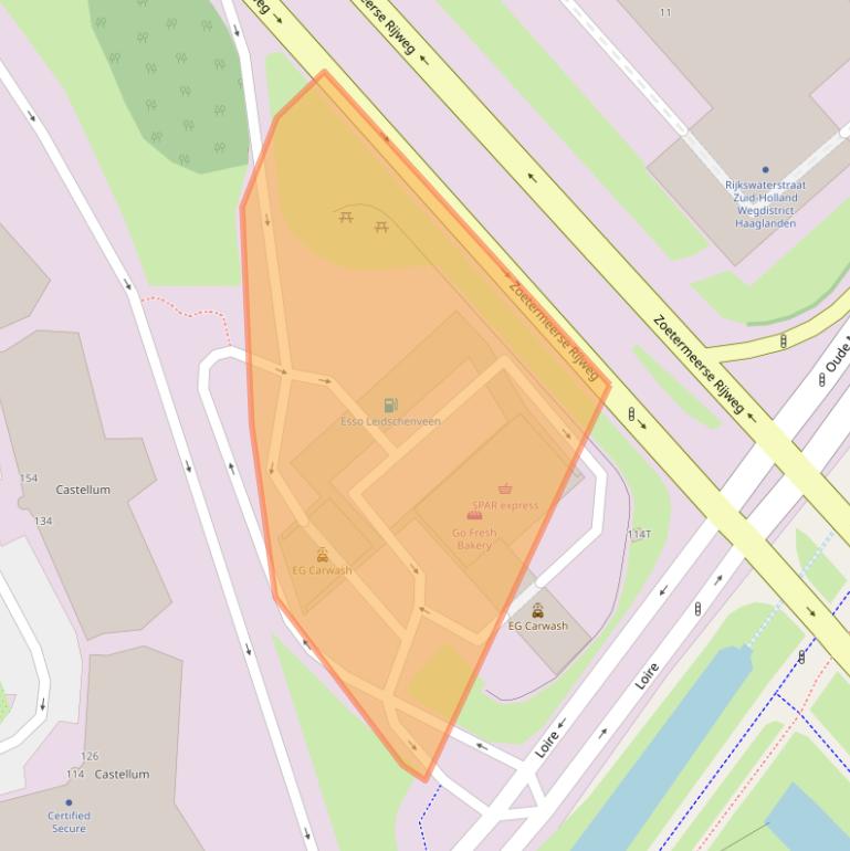 Kaart van postcodegebied 2491AR.