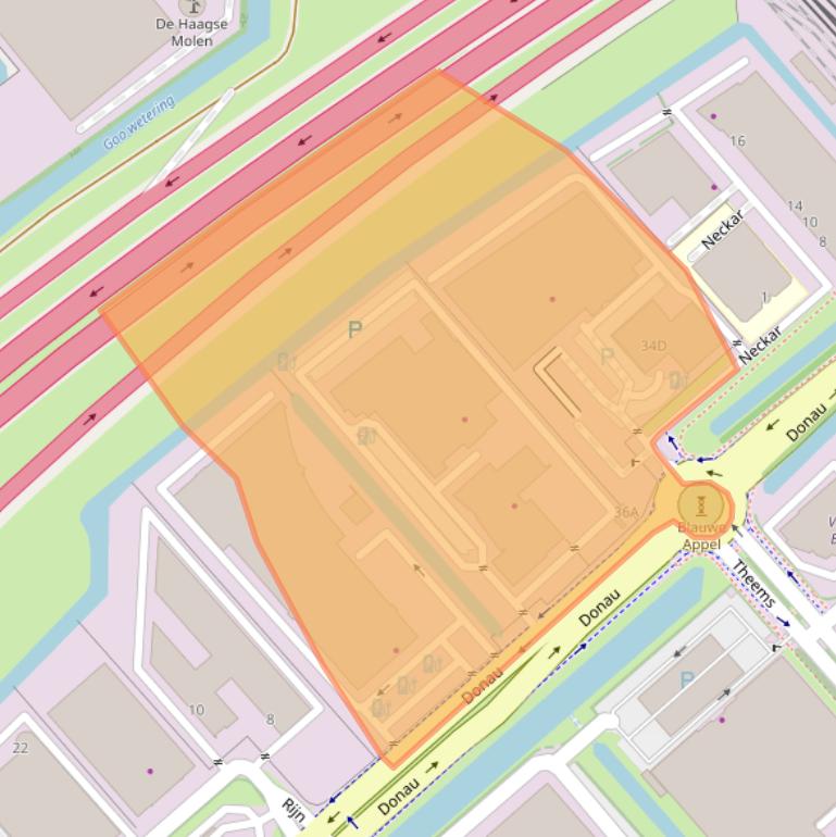 Kaart van postcodegebied 2491BA.