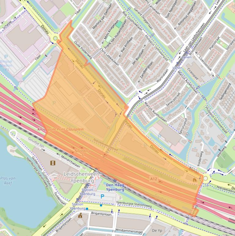 Kaart van postcodegebied 2491BC.
