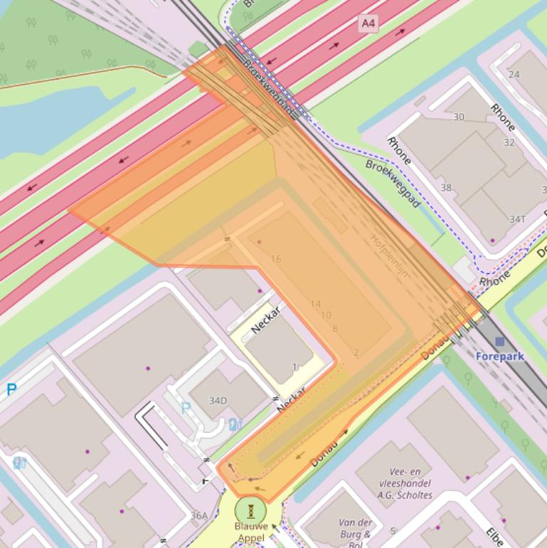 Kaart van postcodegebied 2491BD.