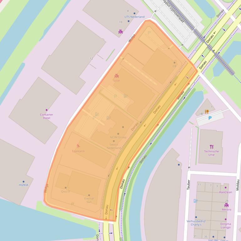 Kaart van postcodegebied 2491BK.