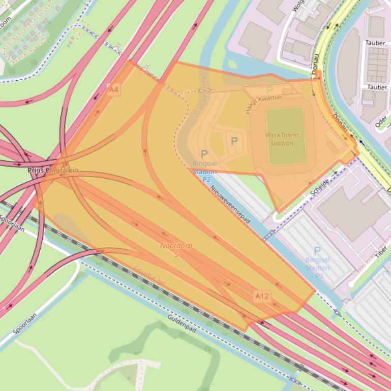 Kaart van postcodegebied 2491BM.