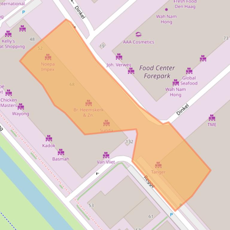 Kaart van postcodegebied 2491CH.