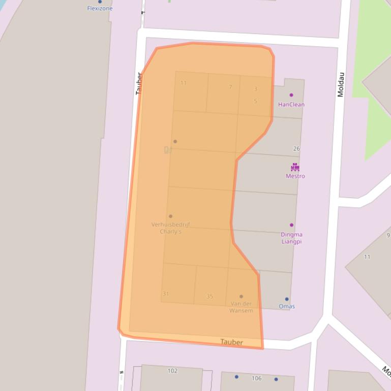 Kaart van postcodegebied 2491DB.