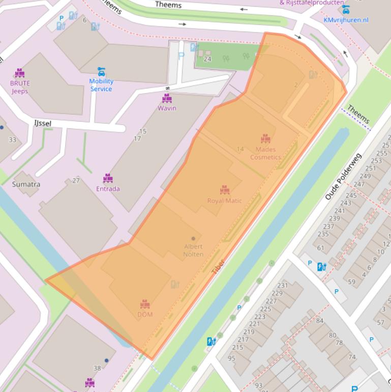 Kaart van postcodegebied 2491DH.