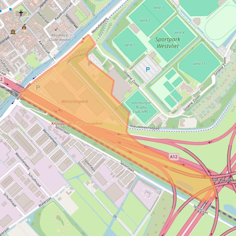 Kaart van postcodegebied 2491ED.