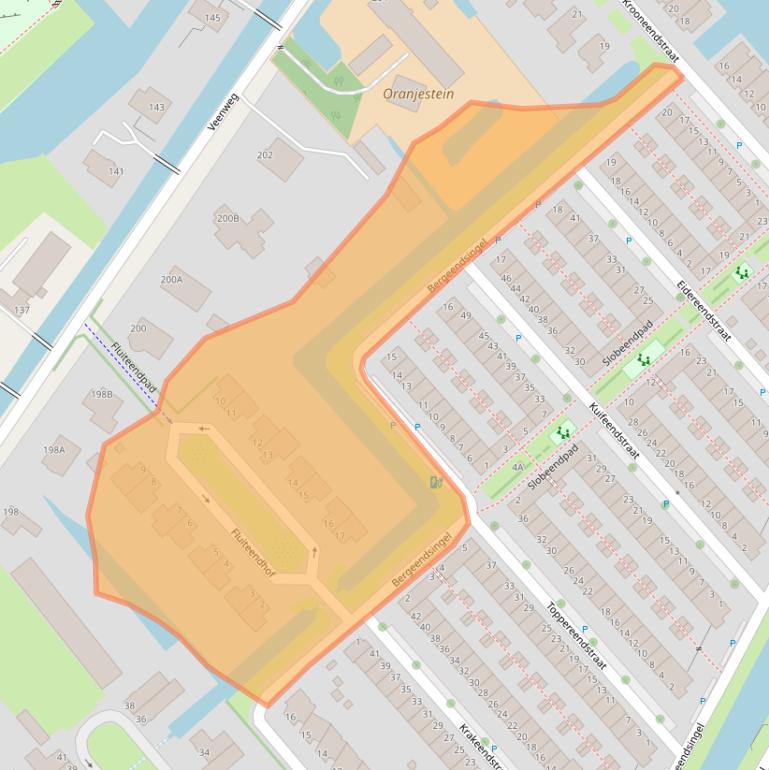 Kaart van postcodegebied 2492HK.