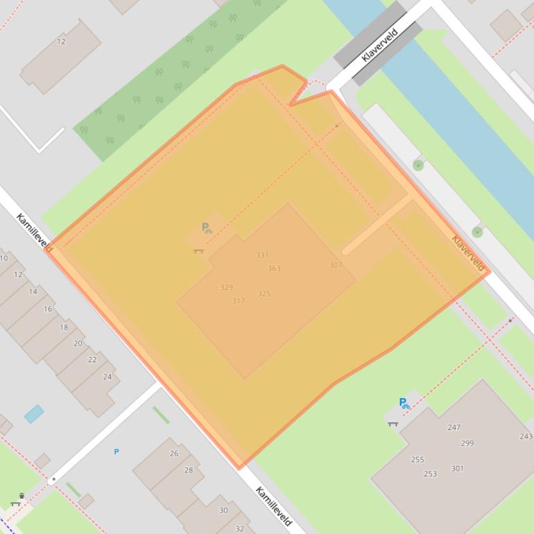 Kaart van postcodegebied 2492KE.