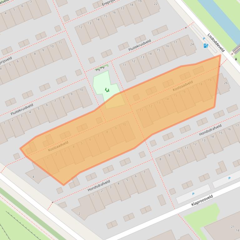 Kaart van postcodegebied 2492LV.