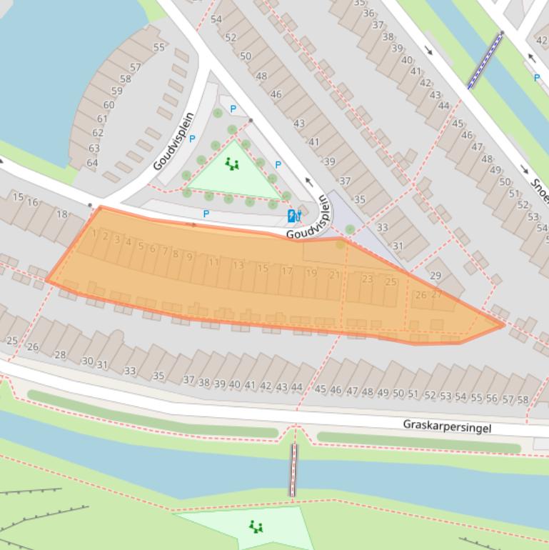 Kaart van postcodegebied 2492MJ.