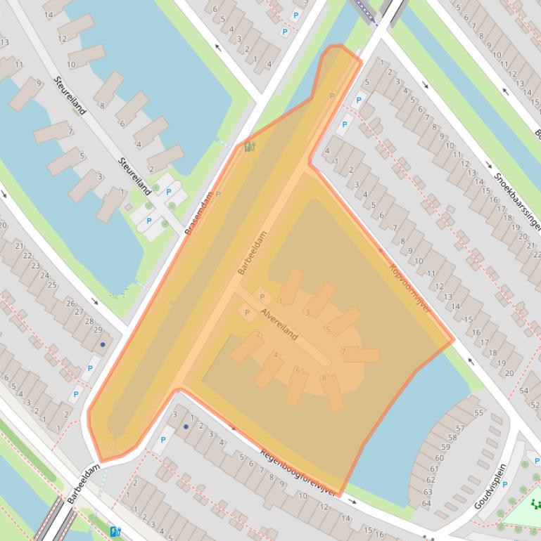 Kaart van postcodegebied 2492MZ.