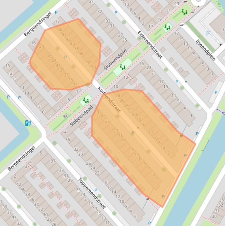 Kaart van postcodegebied 2492NK.