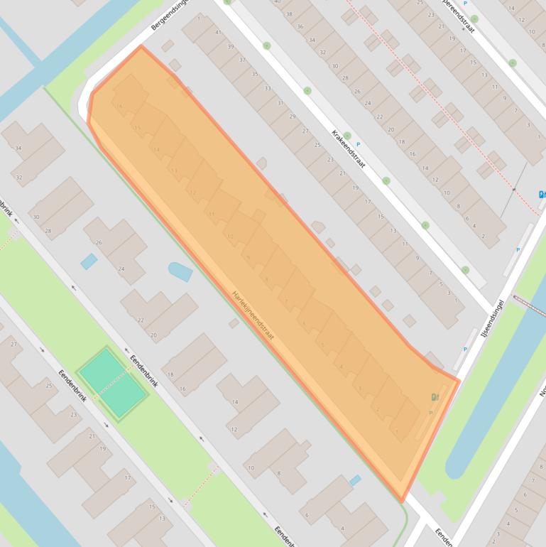 Kaart van postcodegebied 2492NR.