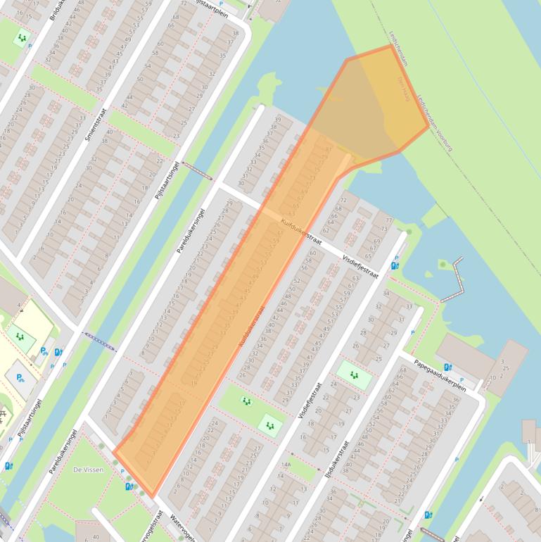 Kaart van postcodegebied 2492PH.