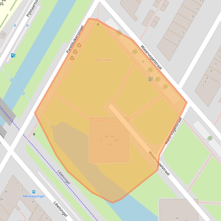 Kaart van postcodegebied 2492PS.