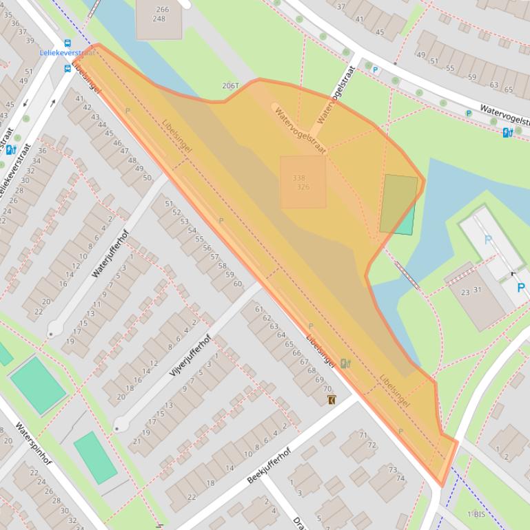 Kaart van postcodegebied 2492PX.