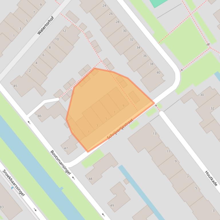 Kaart van postcodegebied 2492RL.