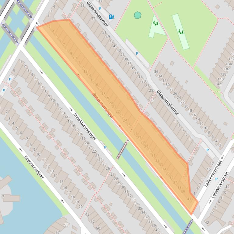 Kaart van postcodegebied 2492RN.