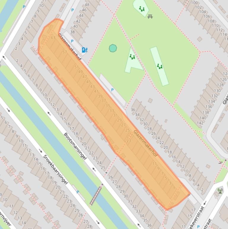 Kaart van postcodegebied 2492RR.