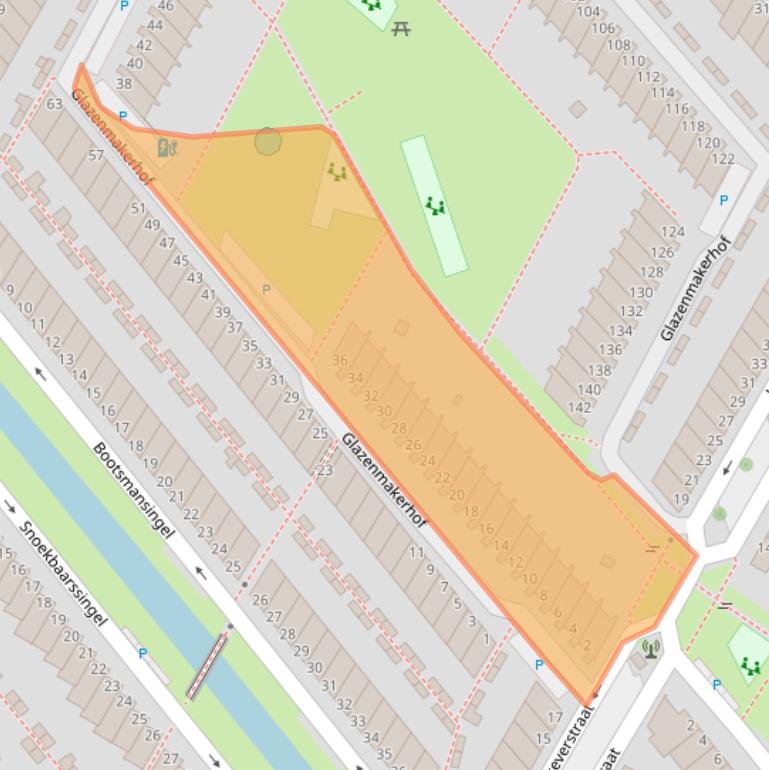 Kaart van postcodegebied 2492RS.