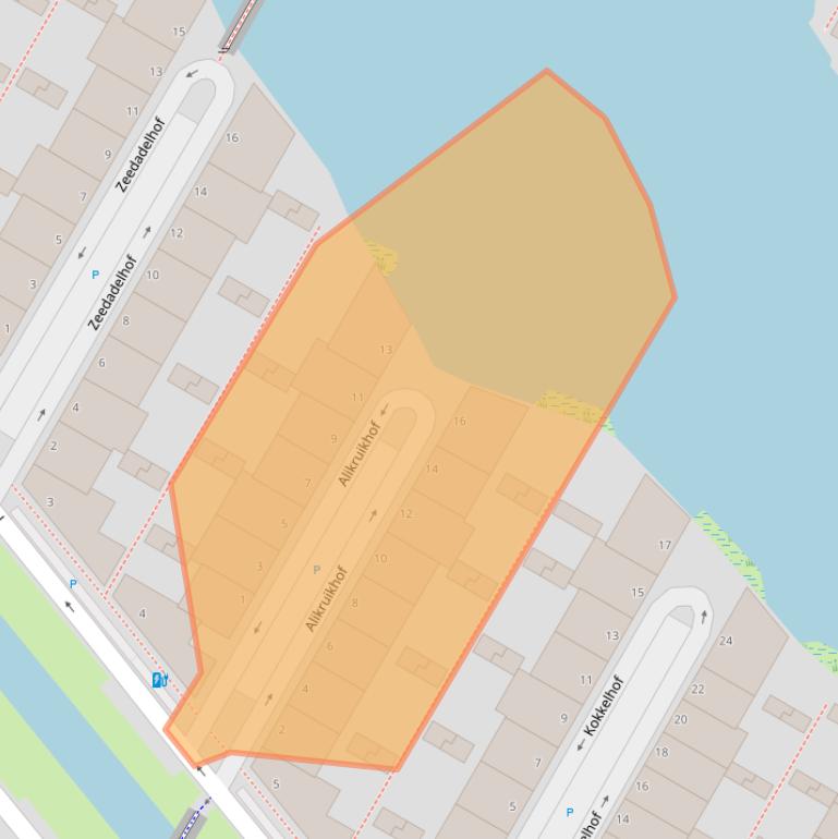 Kaart van postcodegebied 2492SG.