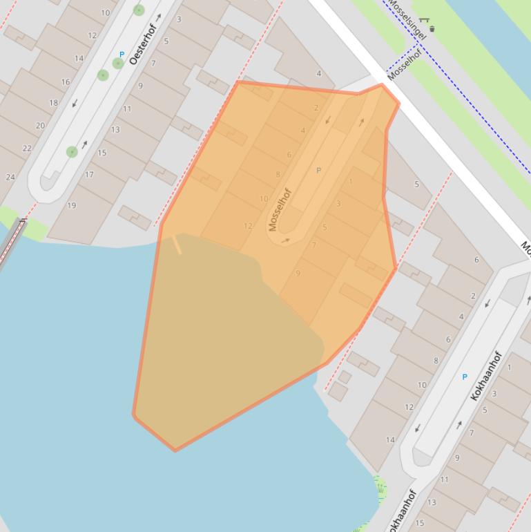 Kaart van postcodegebied 2492SH.