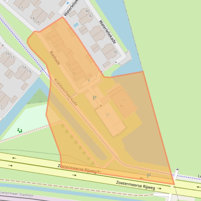 Kaart van postcodegebied 2492TM.