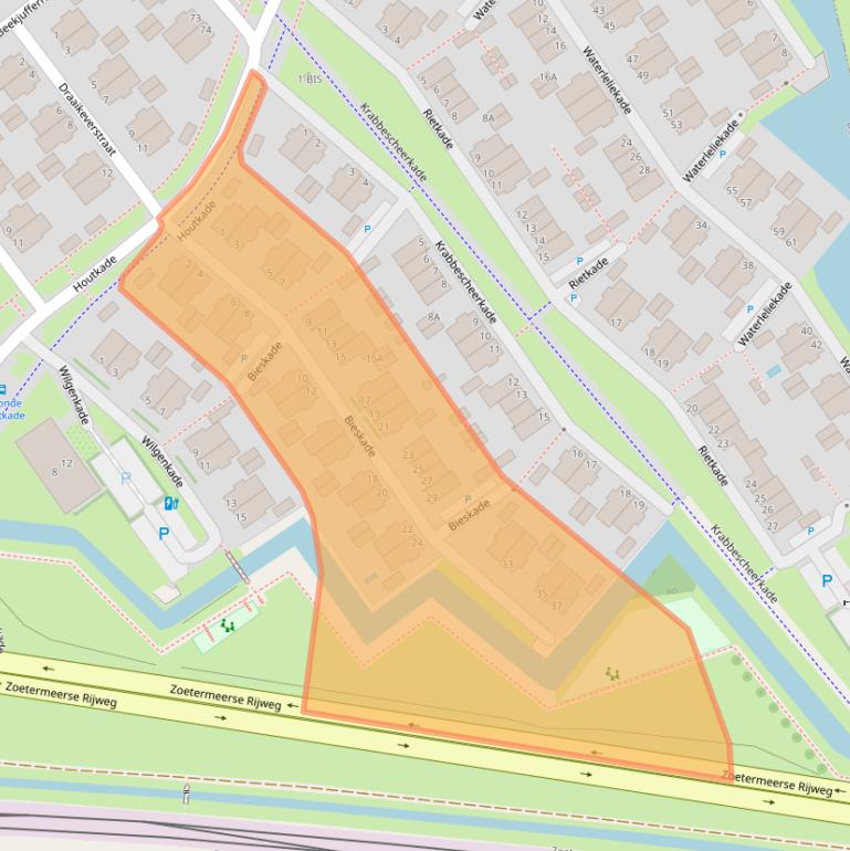 Kaart van postcodegebied 2492TP.