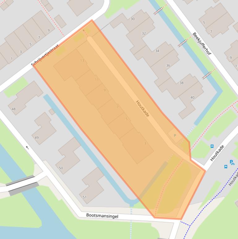 Kaart van postcodegebied 2492TS.