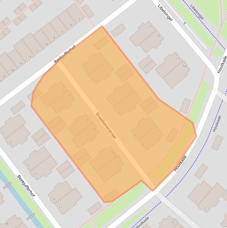 Kaart van postcodegebied 2492TT.