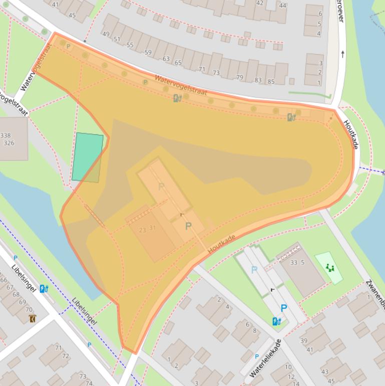 Kaart van postcodegebied 2492TV.