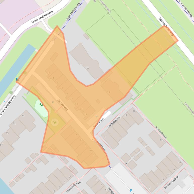 Kaart van postcodegebied 2492VA.