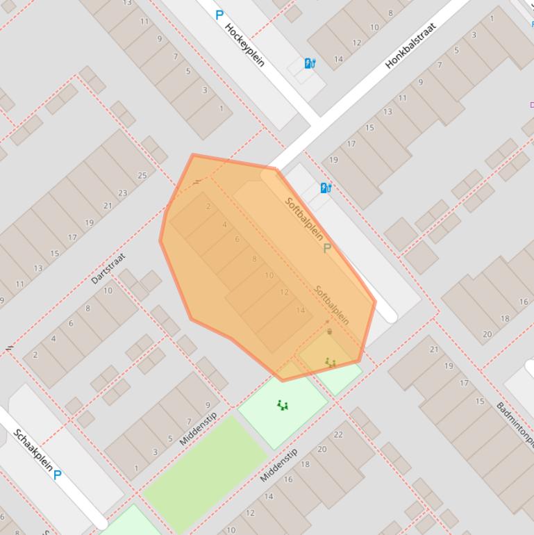 Kaart van postcodegebied 2492VR.