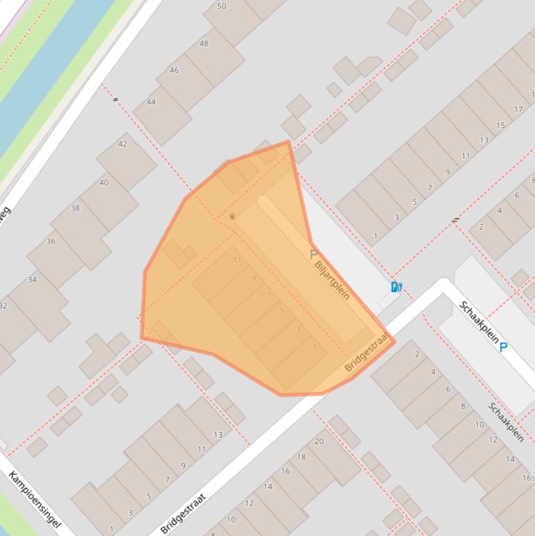 Kaart van postcodegebied 2492VW.