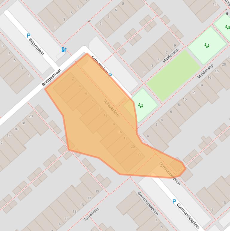 Kaart van postcodegebied 2492VX.