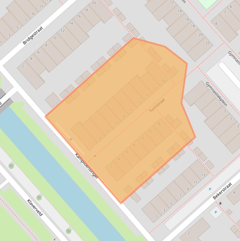 Kaart van postcodegebied 2492WB.