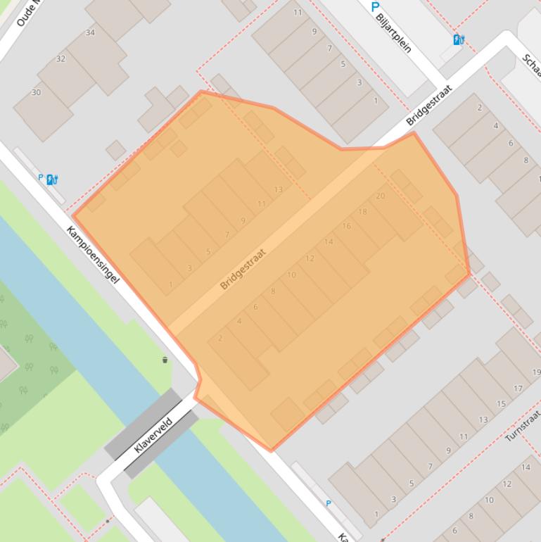 Kaart van postcodegebied 2492WC.