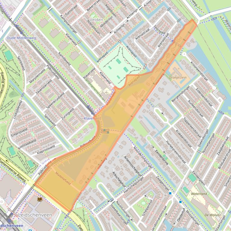Kaart van postcodegebied 2492ZB.