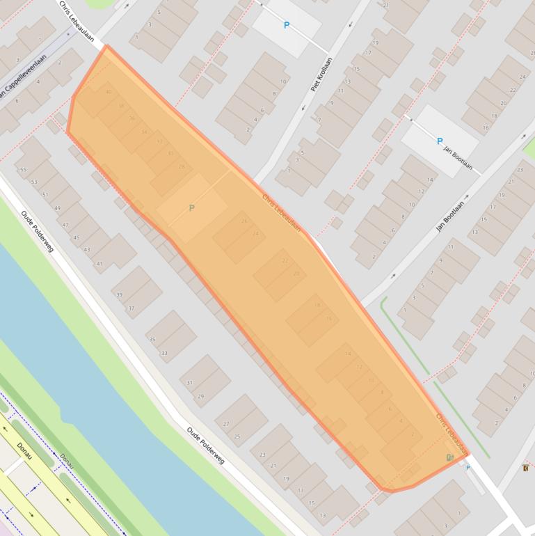 Kaart van postcodegebied 2493AS.