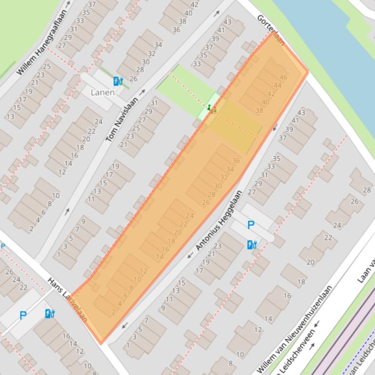 Kaart van postcodegebied 2493CD.