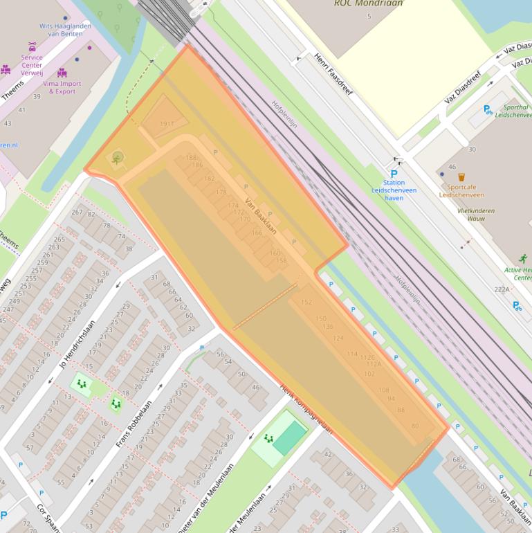 Kaart van postcodegebied 2493CH.