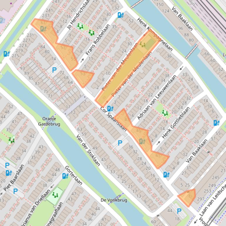 Kaart van postcodegebied 2493CK.