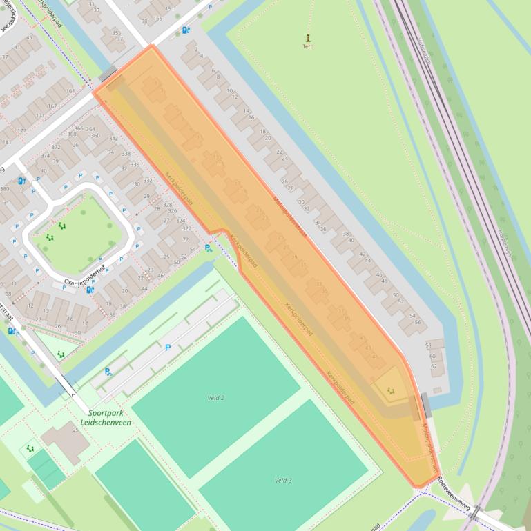 Kaart van postcodegebied 2493VB.