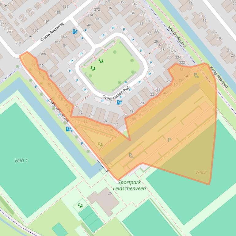 Kaart van postcodegebied 2493VD.