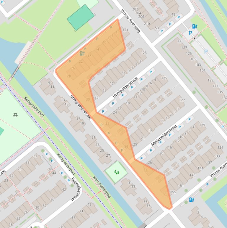 Kaart van postcodegebied 2493XA.