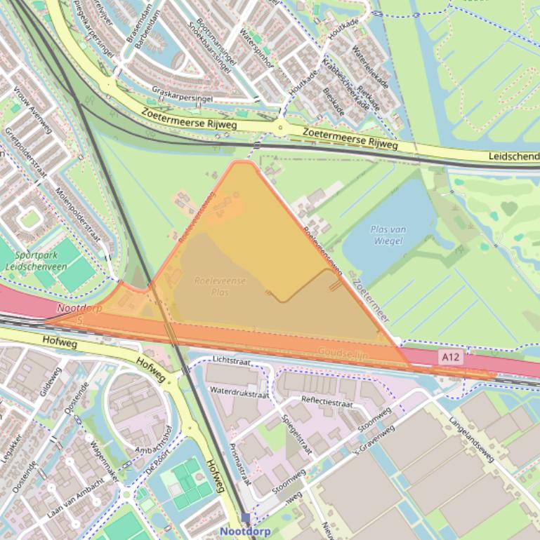 Kaart van postcodegebied 2493ZH.