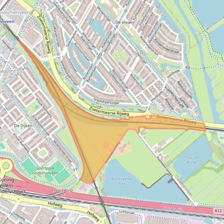 Kaart van postcodegebied 2493ZJ.