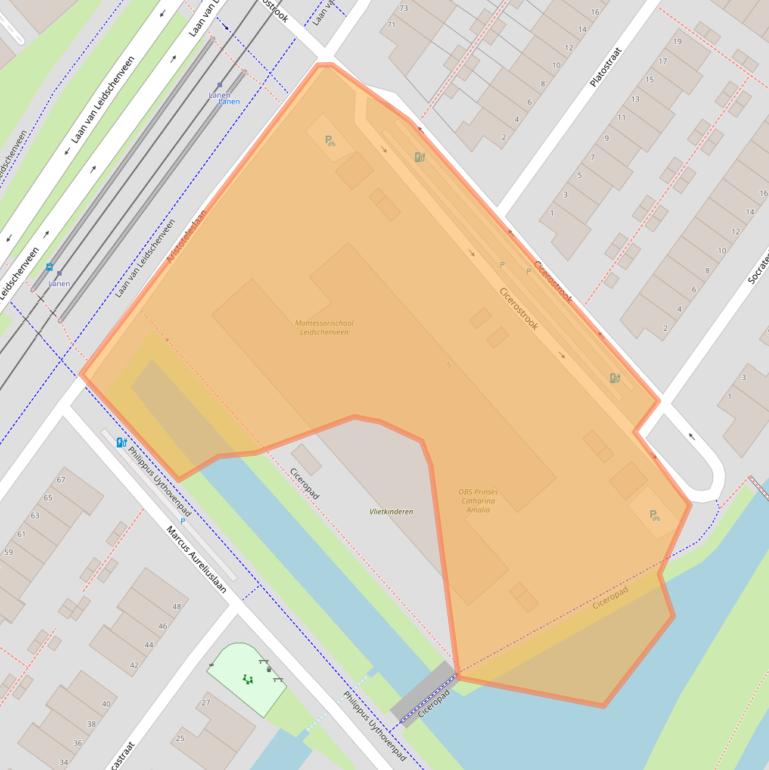 Kaart van postcodegebied 2493ZL.