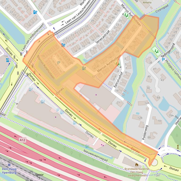 Kaart van postcodegebied 2493ZW.